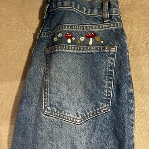 Cynthia mushroom high rise straight jeans